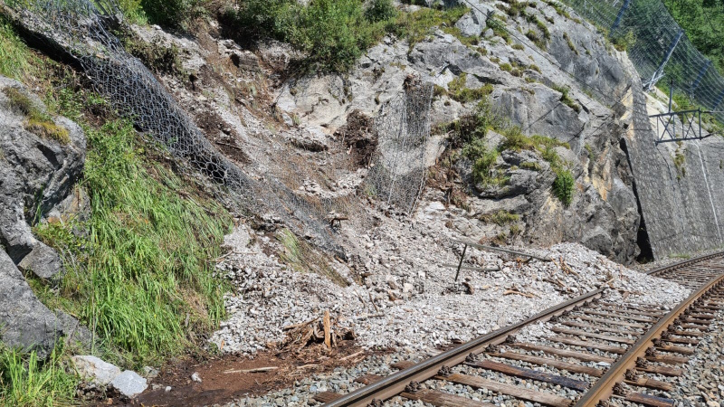 Schäden an der Bahnstrecke